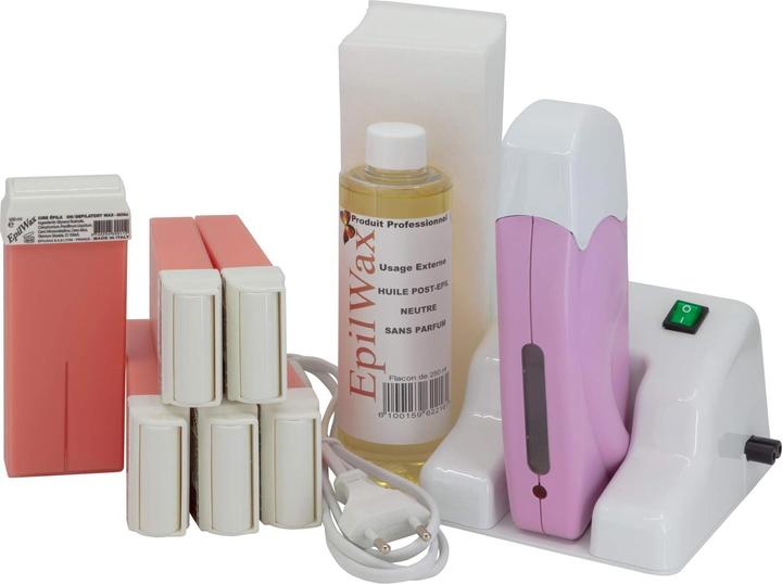 EpilWax Kit d'épilation à la cire chaude, Rose (250 ml, 9 x)