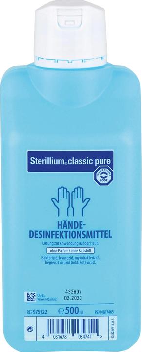Actual product image Hartmann Sterillium classic pure hand disinfectant, 500 ml solution (500 ml)
