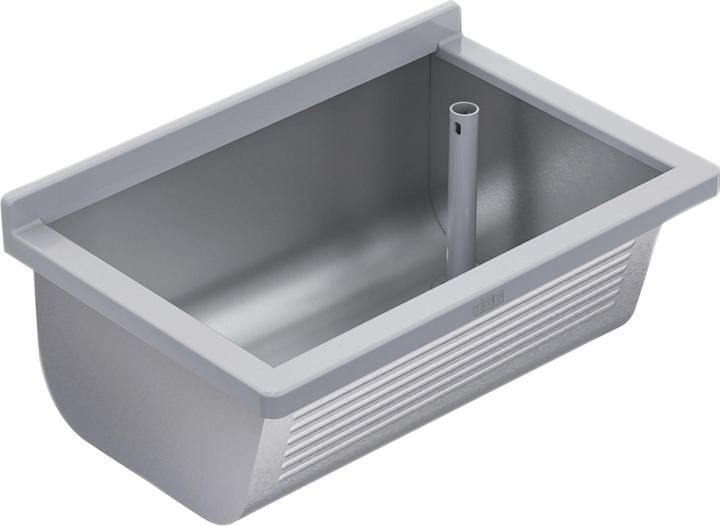Franke CA210/7N Wand-Ausgussbecken Waschbecken Ablauf rechts Edelstahl satiniert (460 mm, 700 mm)