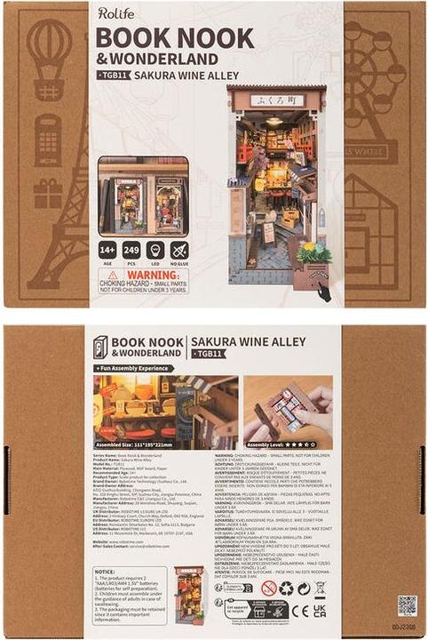 Image du produit Robotime Bausatz Sakura's Weinstrasse, Modell Art: Book Nook