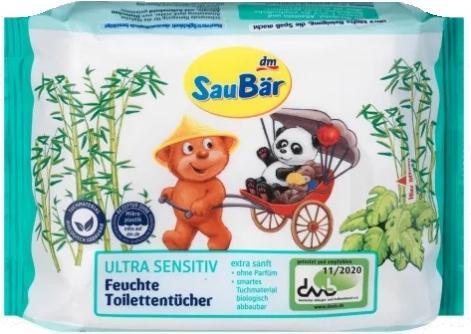 dm SauBär Feuchte Toilettentücher ultra sensitiv (2x60 St) (60 Stück)