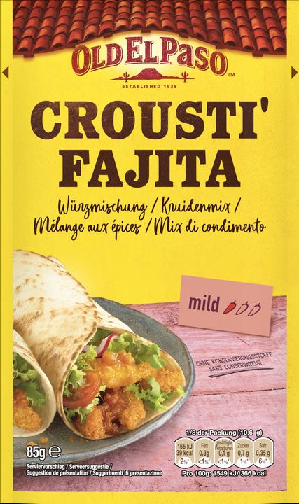 Produktbild Old El Paso Crispy Fajita (85 g)