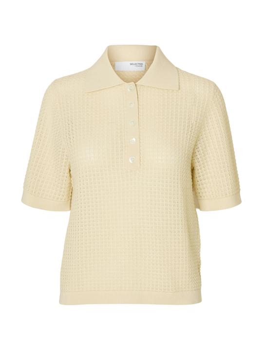 Produktbild Selected Femme Baumwoll Polohemd aus Strick (L)