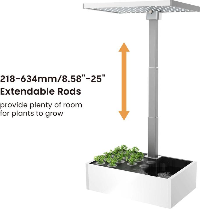 Image du produit Wiltec Système de jardinage d'intérieur blanc Jardin d'herbes aromatiques Mini jardin d'intérieur LED