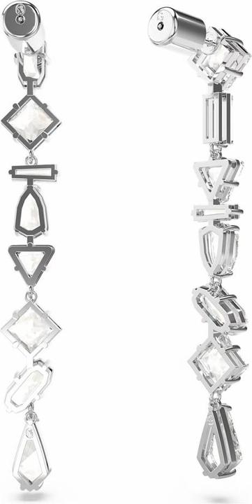 Actual product image Swarovski Mesmera Drop Earrings Various Cuts Long White (Swarovski Metal)