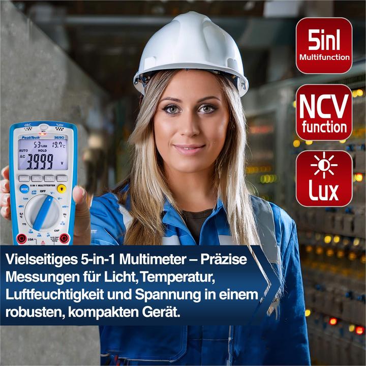 Immagine prodotto Peaktech P 3690 Multimetro digitale (CAT III 600V)