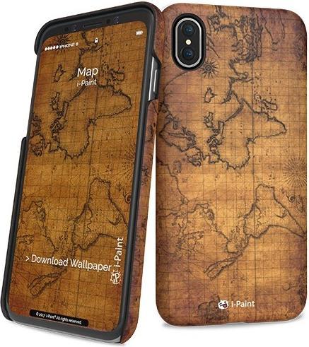 Immagine prodotto I-Paint Custodia rigida Slim per iPhone XS/X - Mappa (Apple iPhone X)
