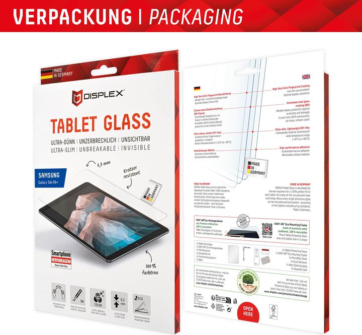 Displex Tablet Glass, Tablet Schutzglas (1 Pezzo/i, Galaxy Tab A9+)
