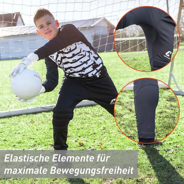 Produktbild Catch & Keep Kinder Erwachsene Goalie Hose Keeperhose Torwarthose Fussballhose Trainingshose Tormannhose (140)