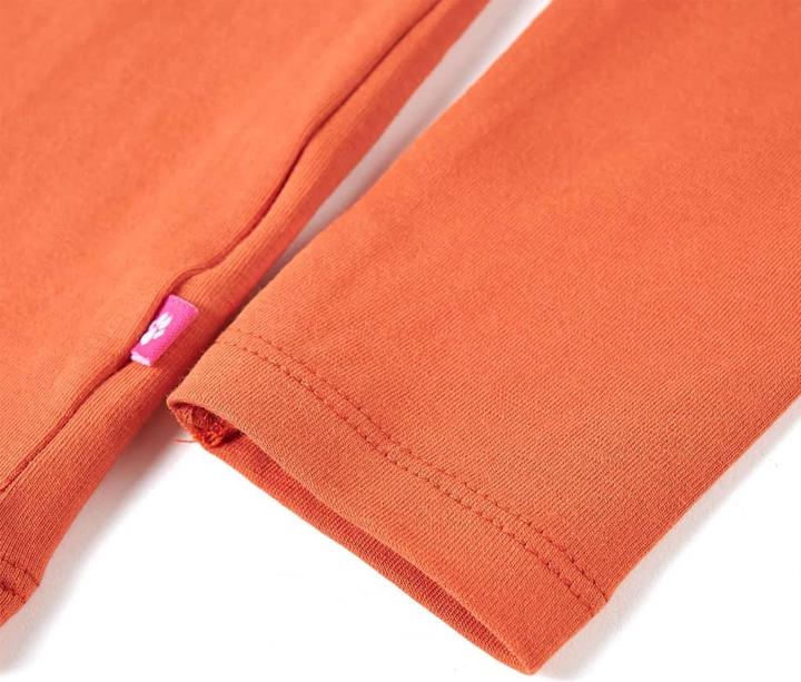 Produktbild VidaXL Kinder-Langarmshirt Dunkelorange 104,Material: 95 (104)