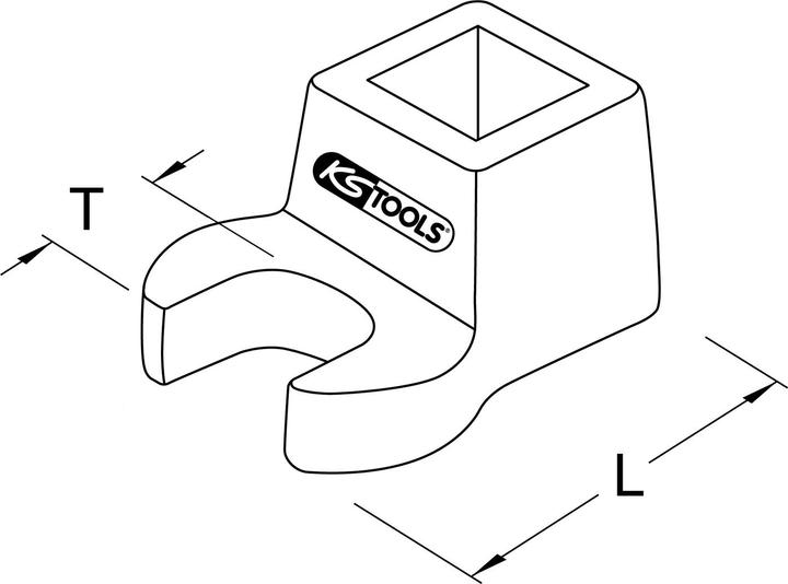Produktbild KS Tools BRONZEplus Krhenfuschlssel, Maulform, Vierkant 1/2 14 mm (963.8494) (14 mm)