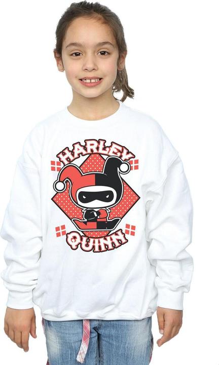 Immagine prodotto Chibi Harley Quinn Badge Felpa Ragazze (140, 146)