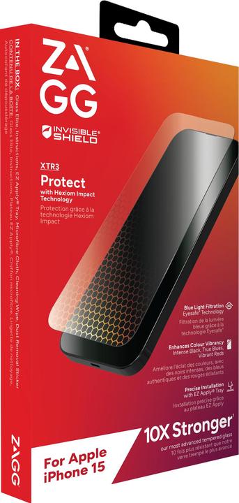 Produktbild Zagg Invisibleshield Glass Xtr3 Am (1 Stück, Apple iPhone 15)