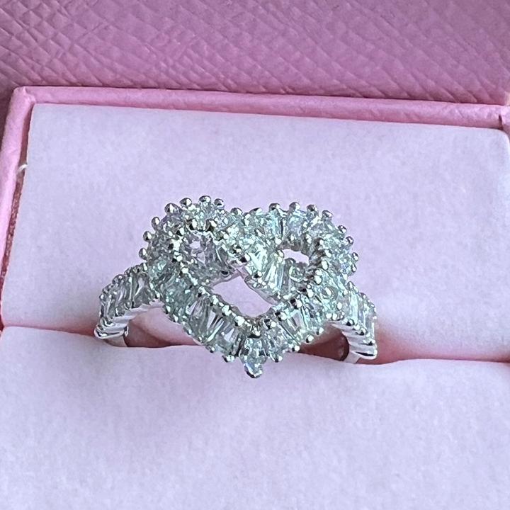 Image du produit Swarovski Matrix Cocktail Bague Différentes tailles Coeur Blanc (58)