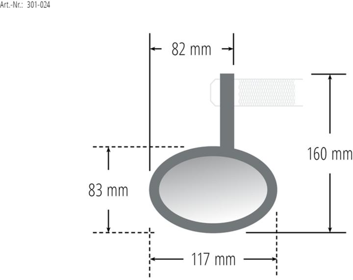 Actual product image Highsider Handlebar end mirror VICTORY, chrome