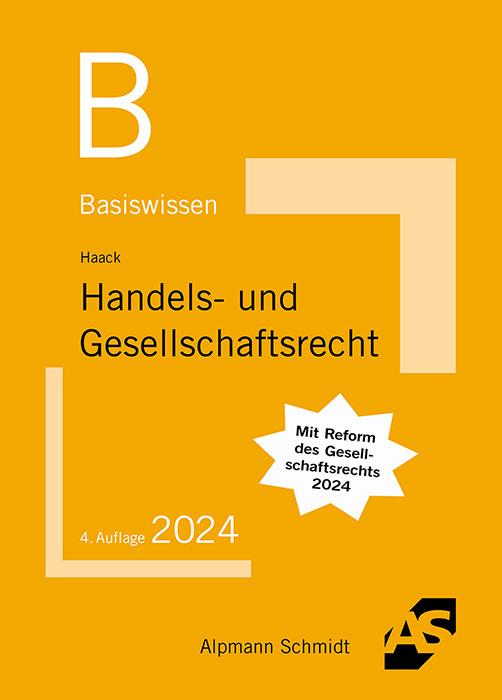 Image du produit Basiswissen Handels- und Gesellschaftsrecht (Allemand, Claudia Haack, 2023)