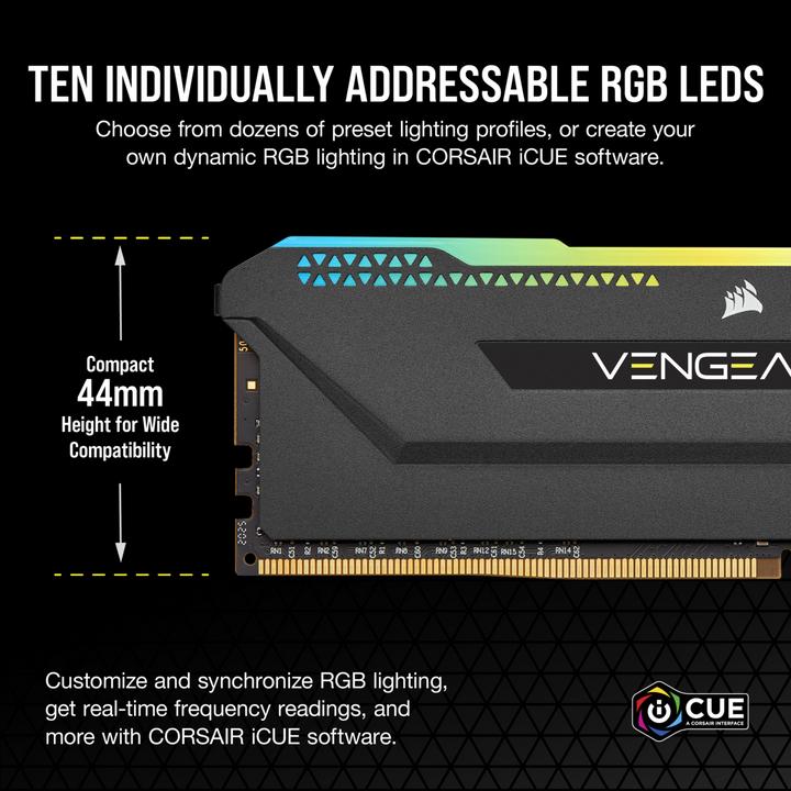 Immagine prodotto Corsair Vengeance RGB Pro SL (4 x 16GB, 3600 MHz, DDR4-RAM, DIMM)