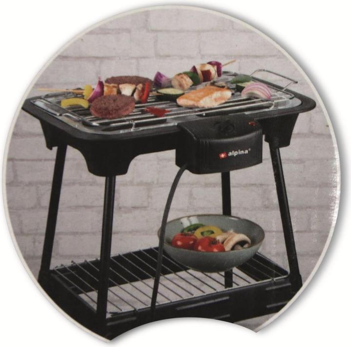 Image du produit Alpina Maschinen Gril électrique de table 2000W noir (2 kW)