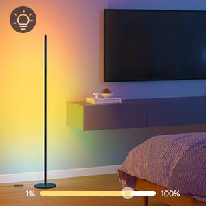 Image du produit Govee Lampadaire Smart Corner, RGBICW (1000 lm)