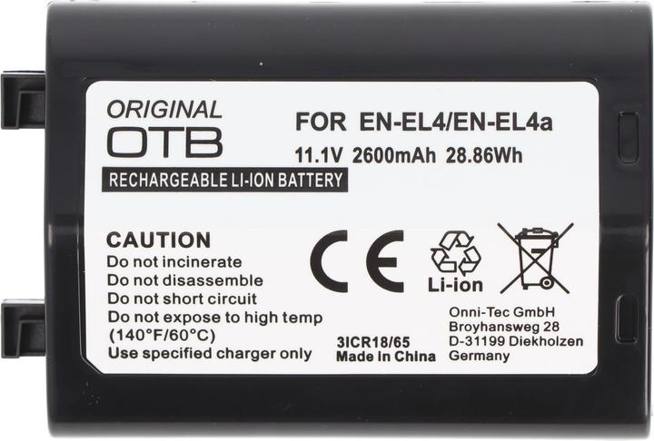Immagine prodotto AccuCell Akku Nikon EN-EL4 Akku, F6, D2H, D2X, D3, D3X