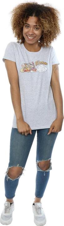 Immagine prodotto The Flintstones Family Car Distressed Maglietta Donna (XXL)