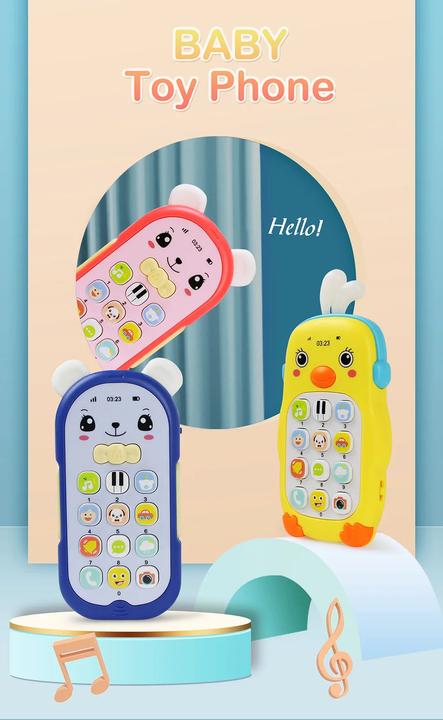 Produktbild Activity Board Baby Musikalisches Handy Cartoon Beissring Telefon mit Ton & Licht Telefon Elektronisches Spielzeug