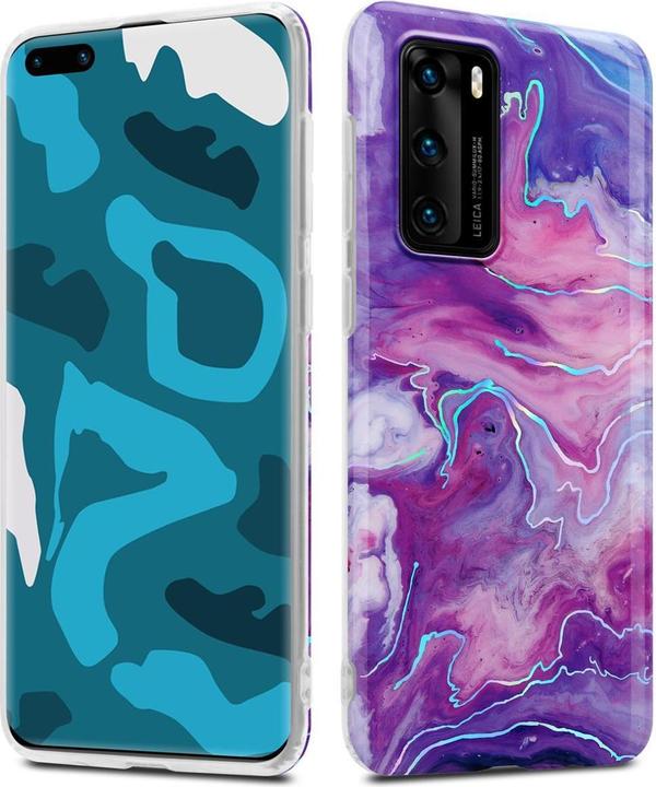 Produktbild Cadorabo IMD TPU Bunter Marmor Cover (Huawei P40)