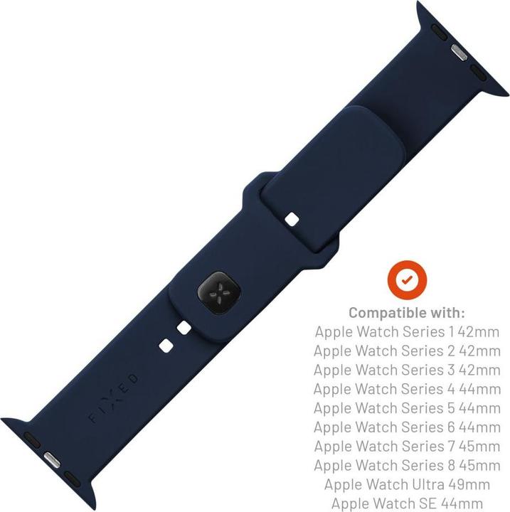 Produktbild Fixed Silikonarmband für Apple Watch 42/44/45 mm, blau
