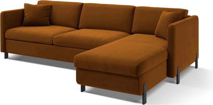 Image du produit Micadoni Canapé D'Angle Velours Droit Convertible, "Gloria", 4 Places, 260x170x80Fabriqué en Europe (Canapé d'angle)