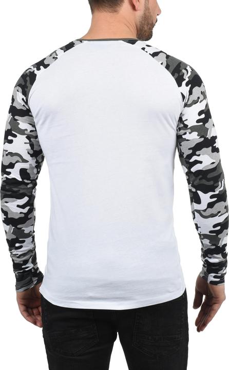 Image du produit Solid Cajus T-Shirt À Manches Longues Camouflage Pour Homme Avec Encolure Rond 100% Coton Imprimé (L)