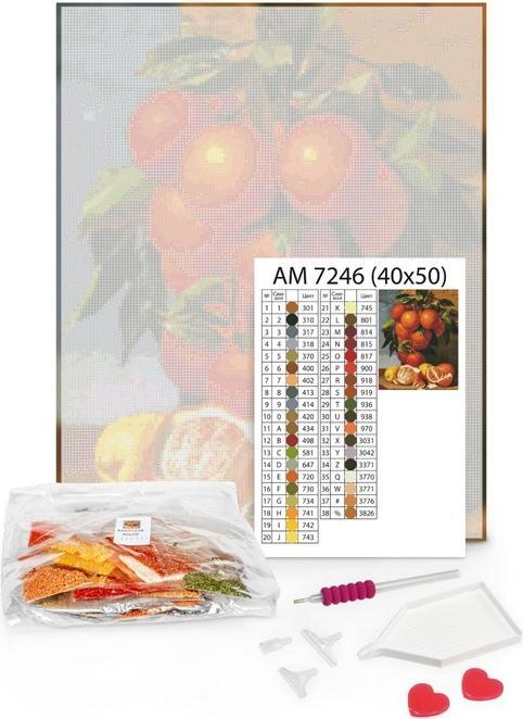 Actual product image Ideyka Diamond Painting - Hahnenfisch mit Rahmen