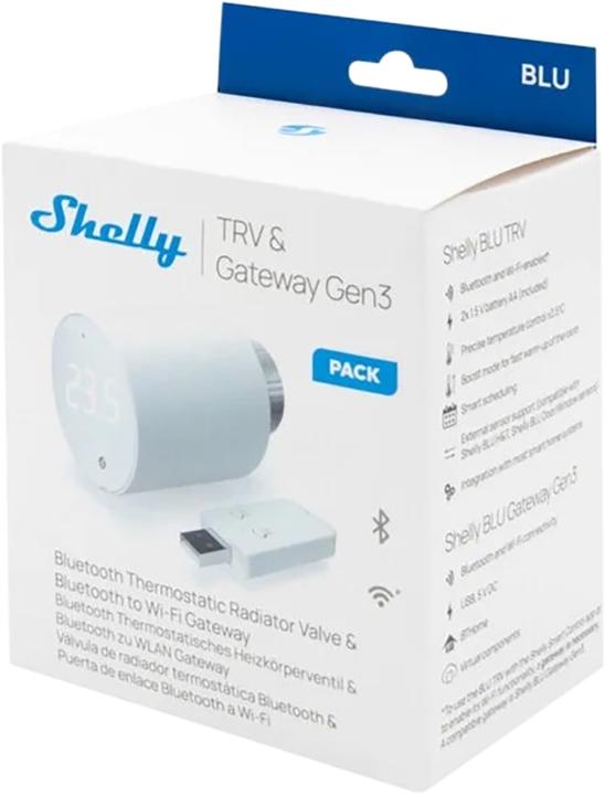 Actual product image Shelly BLU TRV x2 + BLU Gateway Gen3