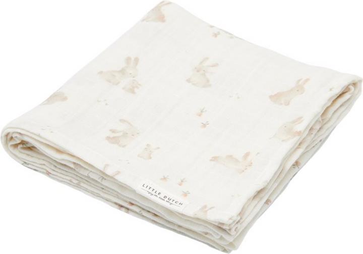 Image du produit Little Dutch Swaddles 70 x 70 muslin Baby Bunny / Beige (70 cm, 70 cm)