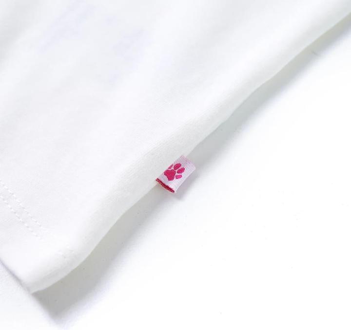 Actual product image VidaXL Children's T-shirt ecru 92,Material: 95 % cotton. 5 (92)