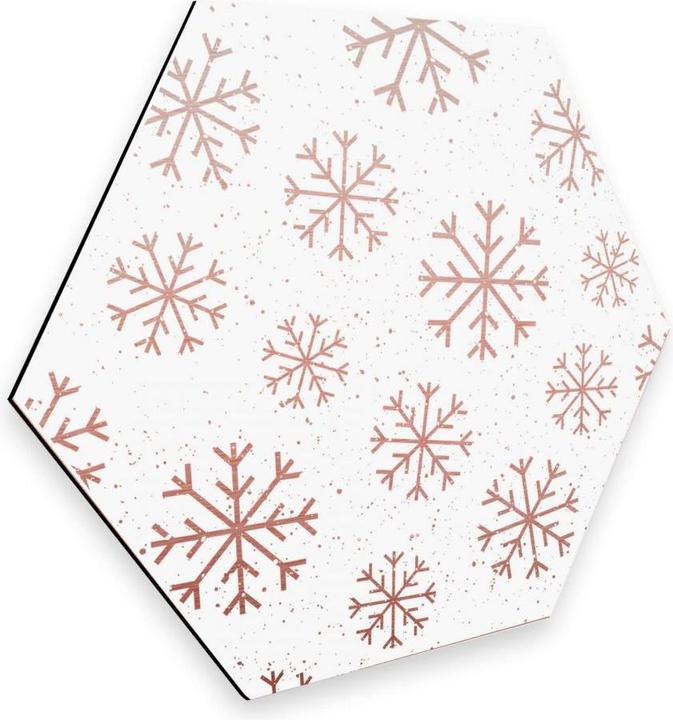 Produktbild Trenddeko Kupfereffekt Schneeflocken Eiskristalle (55 x 47 cm)