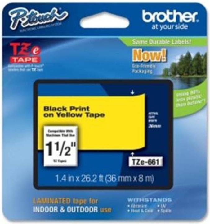 Produktbild Brother Tze-661 (3.60 cm, Schwarz, Gelb)