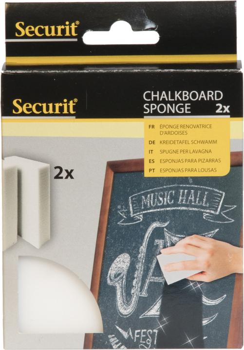 Image du produit Securit Tableau à craie - Jeu de 2 éponge