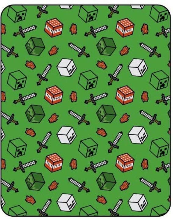 Aymax Minecraft - Couverture en flanelle Symboles (110x150cm)