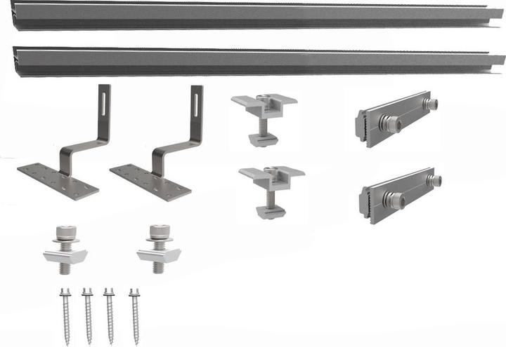 Immagine prodotto Autosolar Set di fissaggio per tegole Pannelli solari (Materiale di montaggio del sistema solare)
