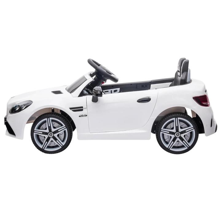 Produktbild Swisshandel24 Elektroauto Kinderfahrzeug, Fernbedienung, Sicherheitsgurt, Musik, ab 3 Jahren, Weiss (12 V)