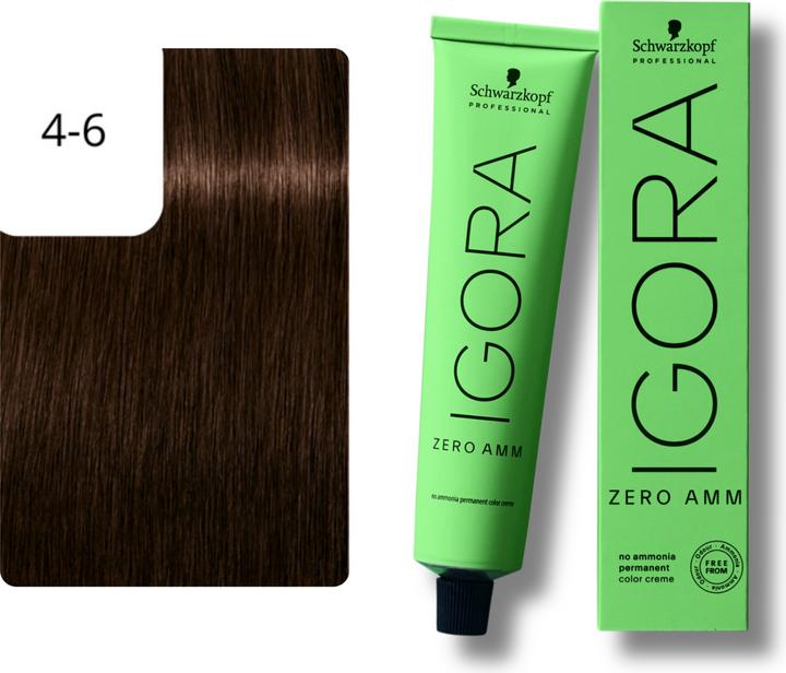 Produktbild Schwarzkopf Igora Zero AMM - 4-6 Mittelbraun Schoko (4-6 Mittelbraun Schoko)
