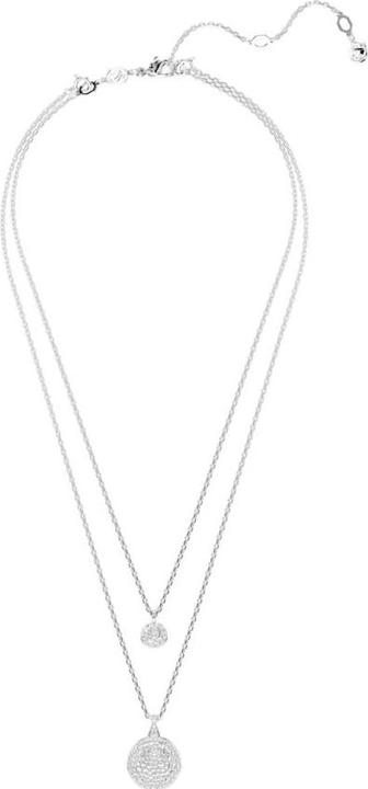 Actual product image Swarovski Meteora necklace in layered look white (Swarovski Metal)