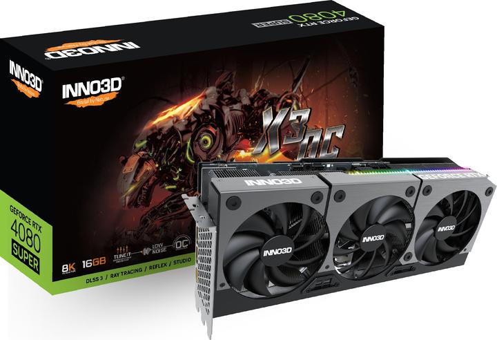 Actual product image Inno3D GeForce RTX 4080 Super X3 OC, 16384 MB GDDR6X (16 GB)