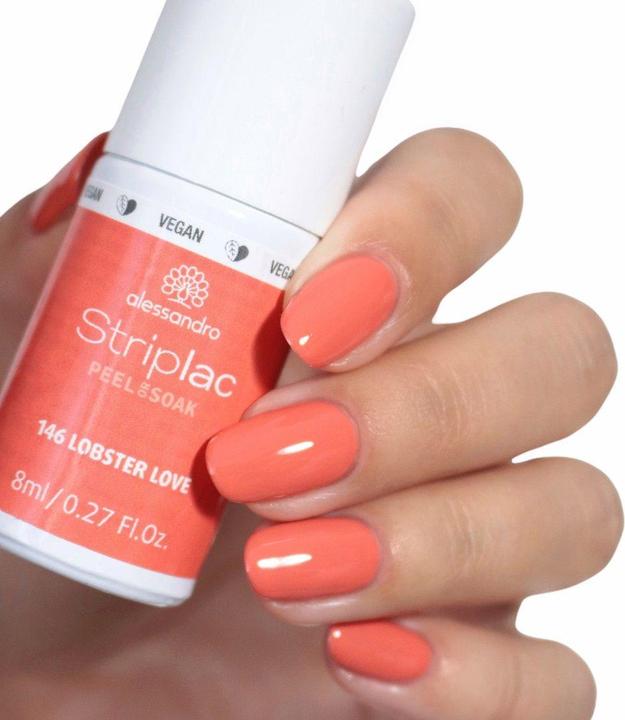 Actual product image Alessandro Striplac Peel or Soak - Lobster Love (Orange, Peach, Peelable nail polish)