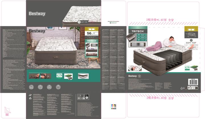 Produktbild Bestway Tritech Fashion Flock Airbed (150 x 200 cm)