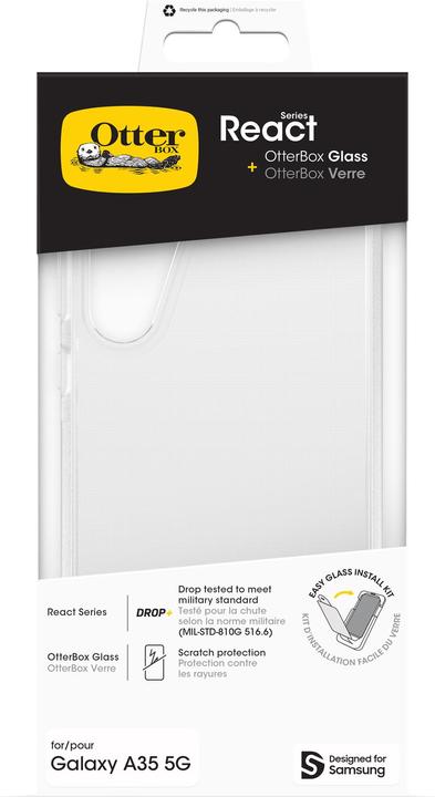 Actual product image OtterBox React + Glass Bundle - Kit (Samsung Galaxy A35)