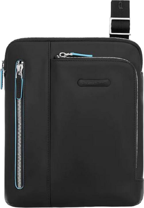 Actual product image Piquadro Blue Square - shoulder bag with double front pocket