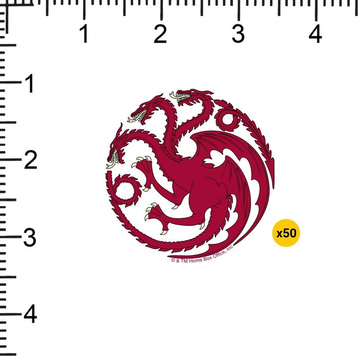 Actual product image Game of Thrones Deluxe Targaryen Stickers (Pack of 50)
