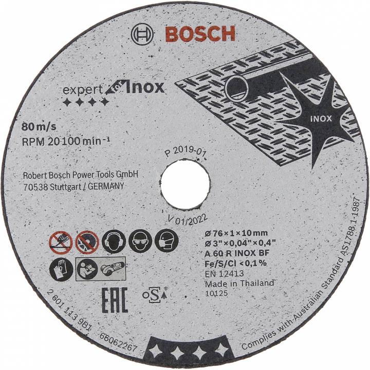 Bosch Professional Zubehör PRO Stainless Steel and Metal Trennscheibe, 76 x 1 x 10 mm