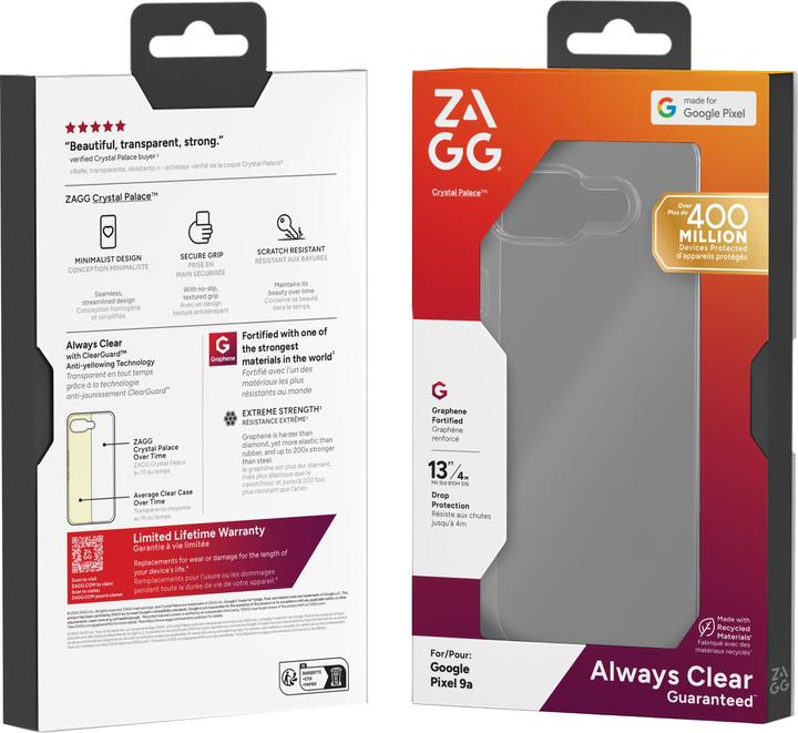 Actual product image Zagg Crystal Palace Case For Pixel 9a (Google Pixel 9a)